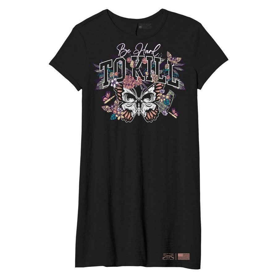 Women's Hard To Kill Shirt Dress - Charcoal