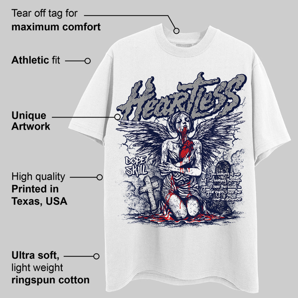 Midnight Navy 3s DopeSkill T-Shirt Heartless Graphic