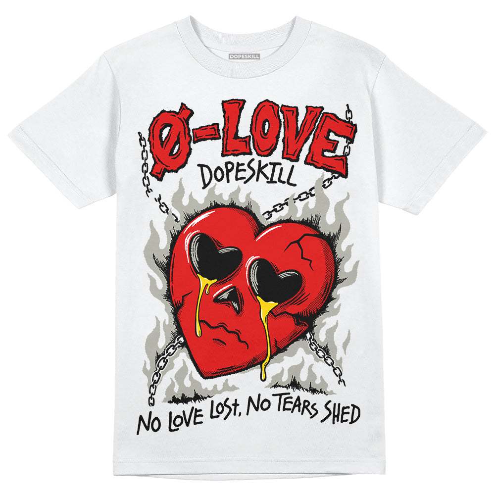 Fire Red 3s DopeSkill T-Shirt Crying Heart Graphic