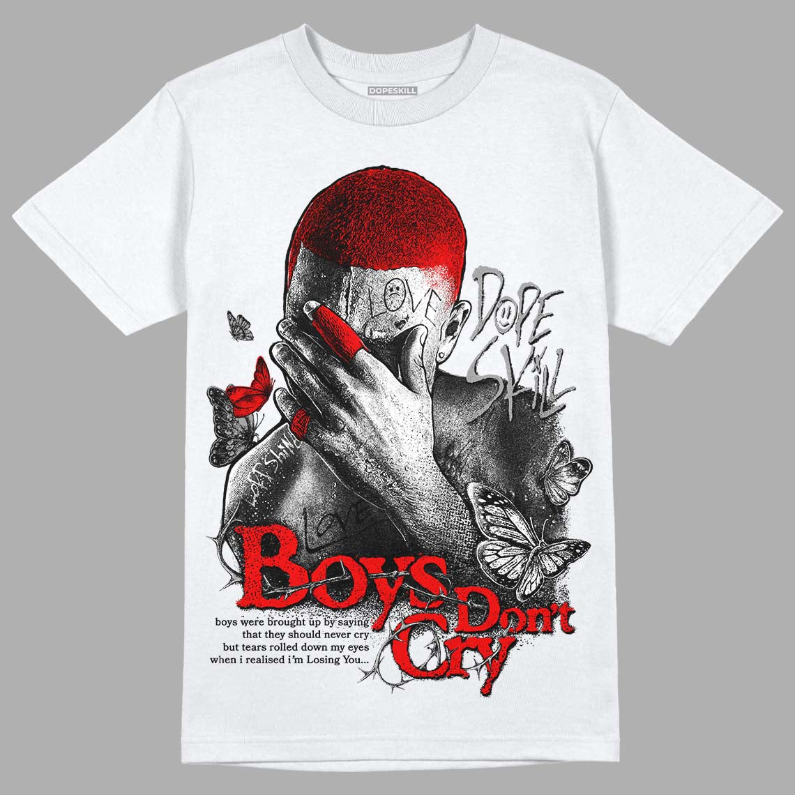 Dunk Low Panda White Black DopeSkill T-Shirt Boys Don't Cry Graphic