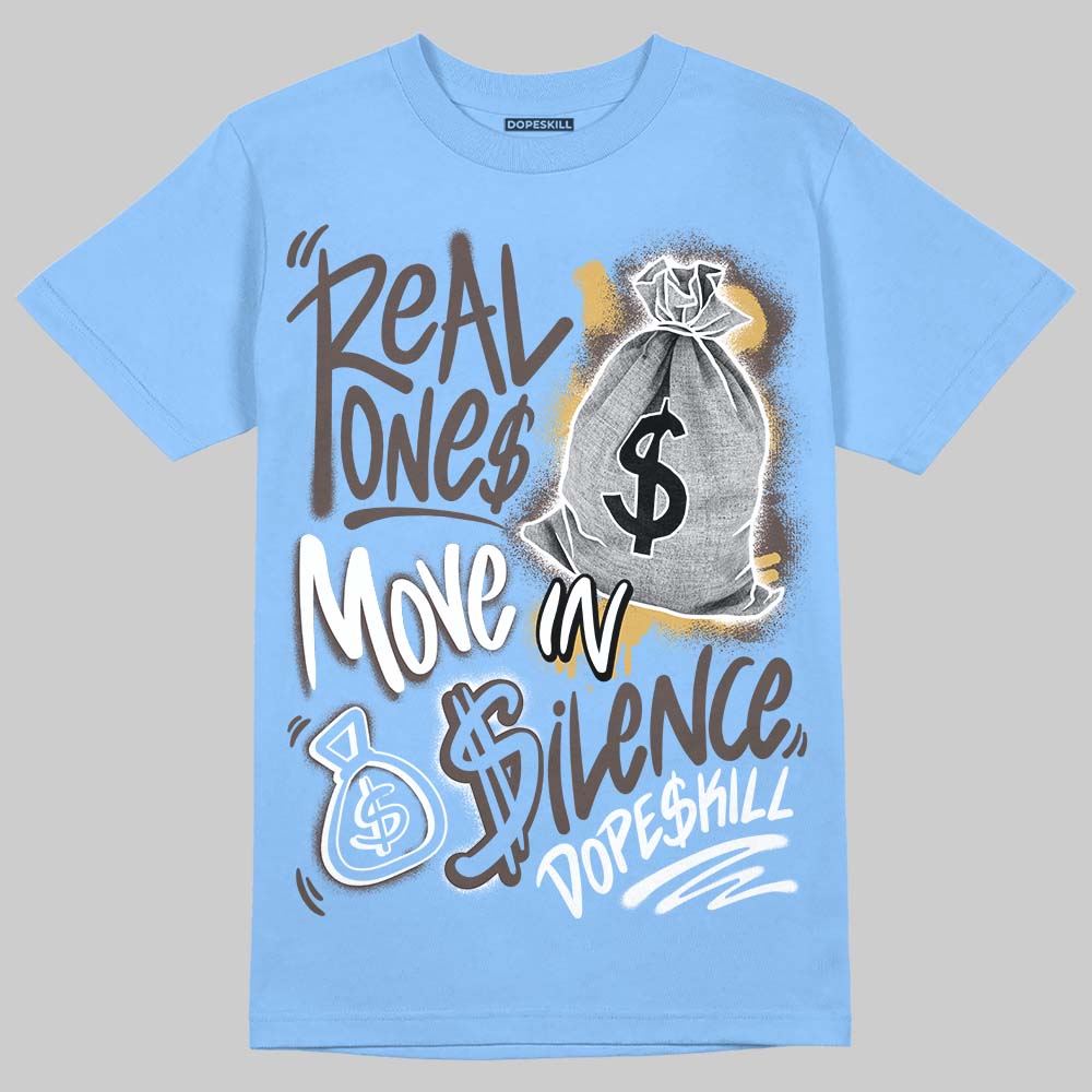 Handball Spezial Light Blue DopeSkill T-Shirt Real Ones Move In Silence Graphic