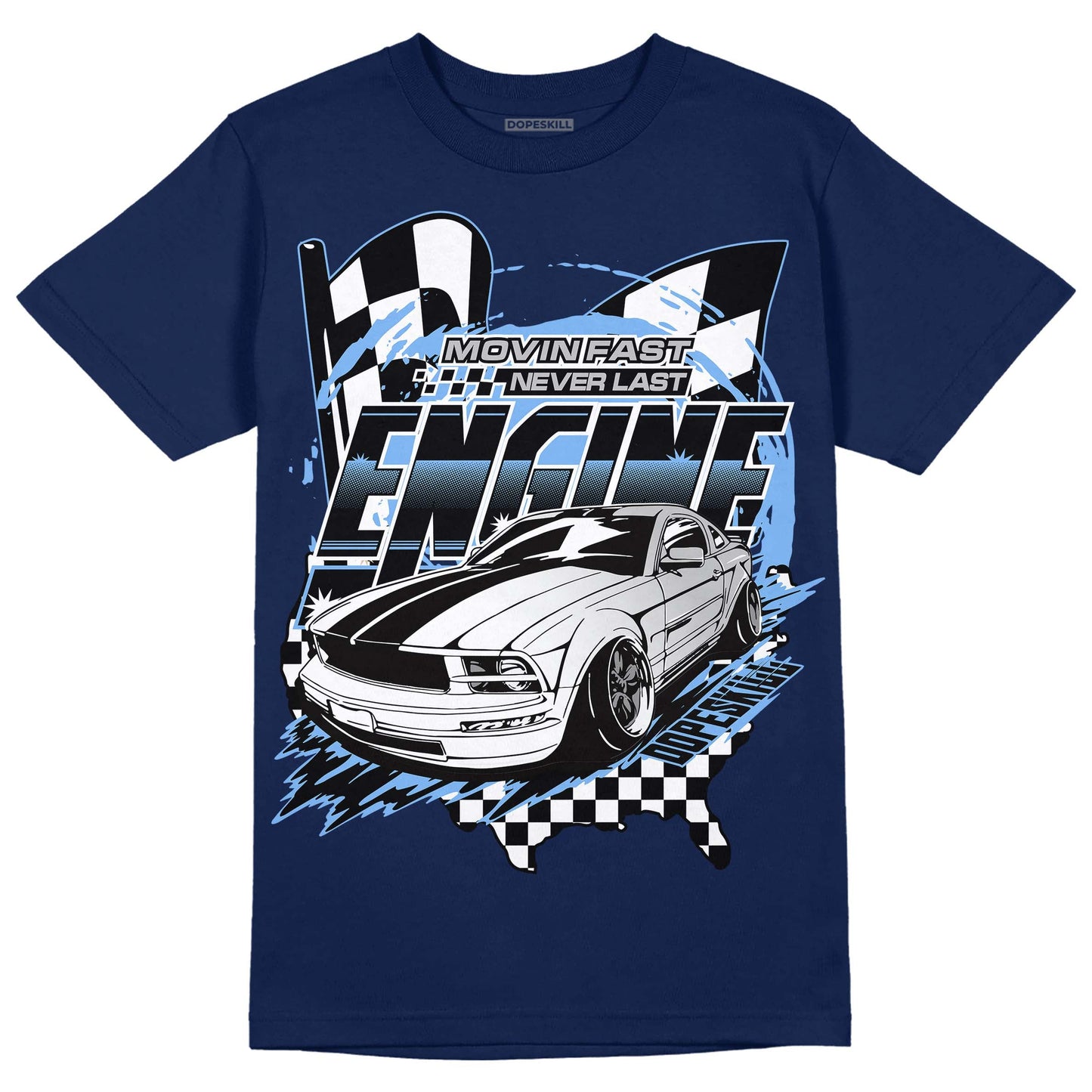 Midnight Navy 5s DopeSkill Navy T-Shirt ENGINE Tshirt Graphic