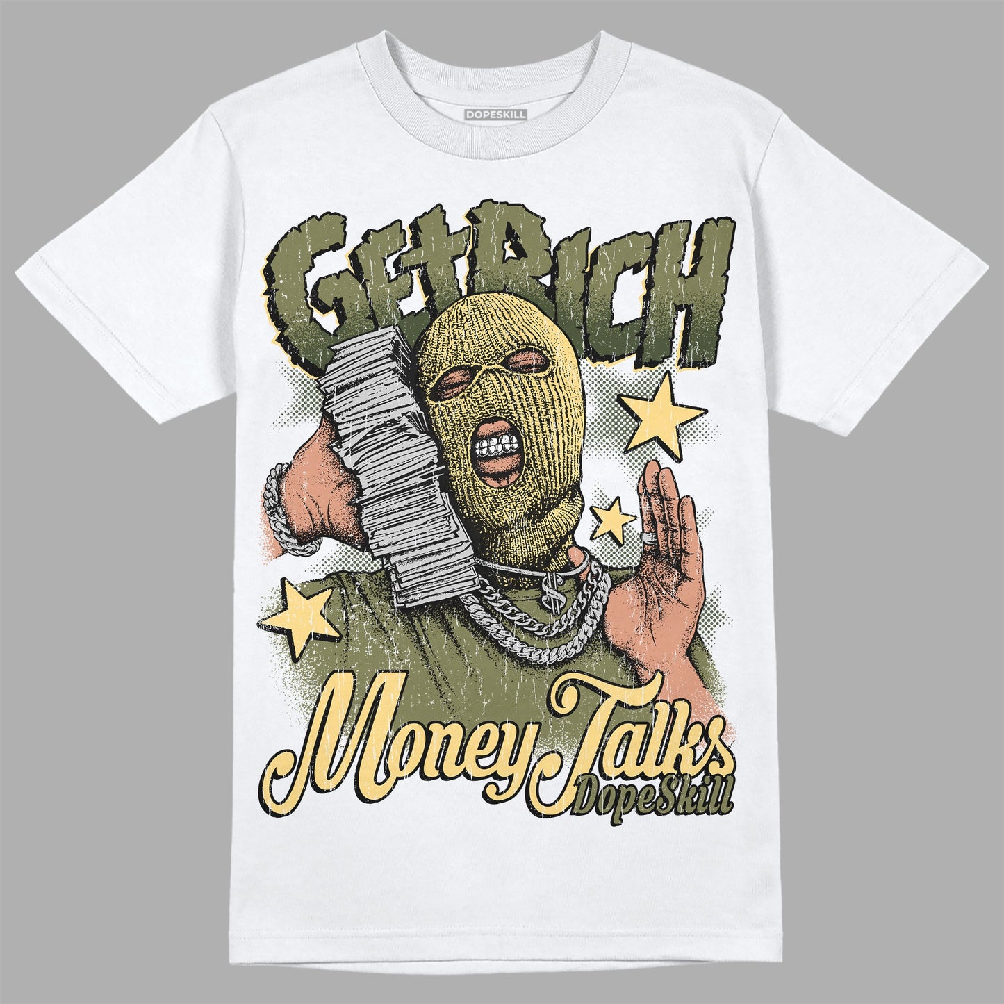 Craft Olive 4s DopeSkill T-Shirt Get Rich Graphic