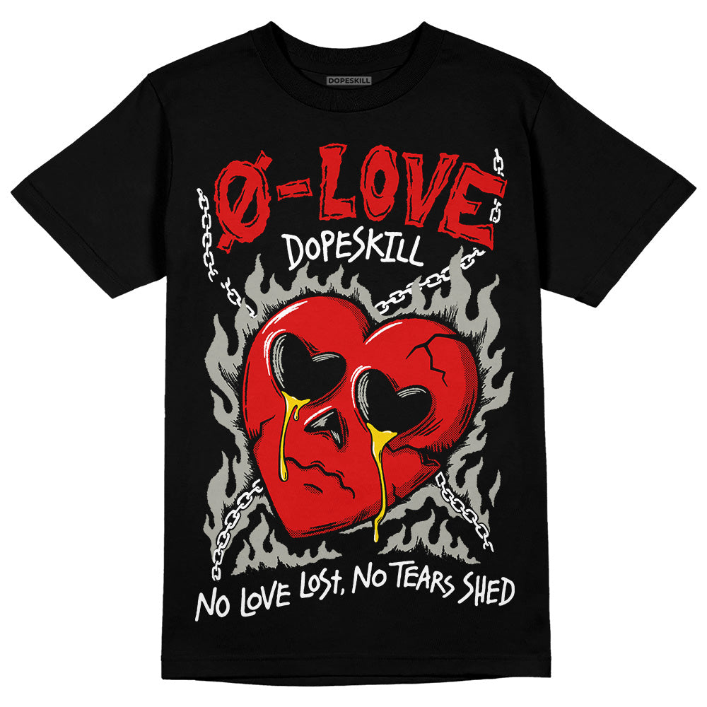 Fire Red 3s DopeSkill T-Shirt Crying Heart Graphic