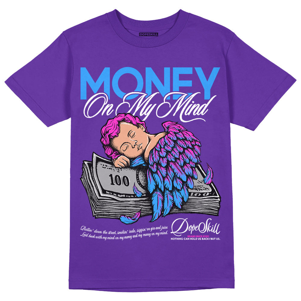 Dunk Purple Championship Court White DopeSkill Purple T-shirt MOMM Graphic
