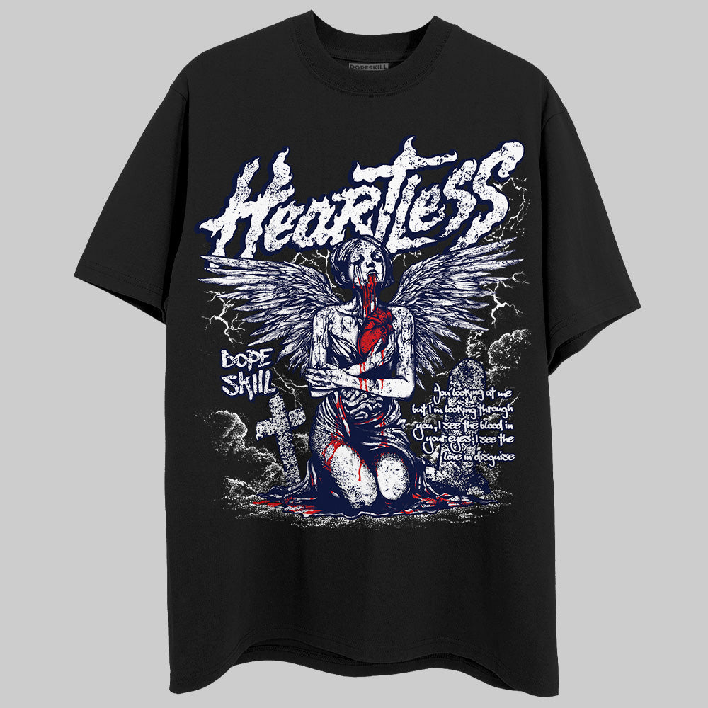 Midnight Navy 3s DopeSkill T-Shirt Heartless Graphic