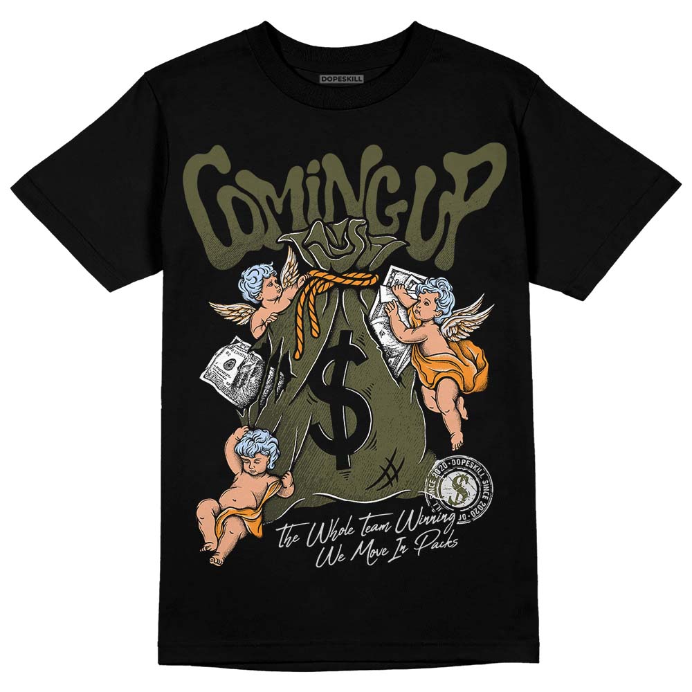 Olive 5s DopeSkill T-Shirt Money Bag Coming Up Graphic