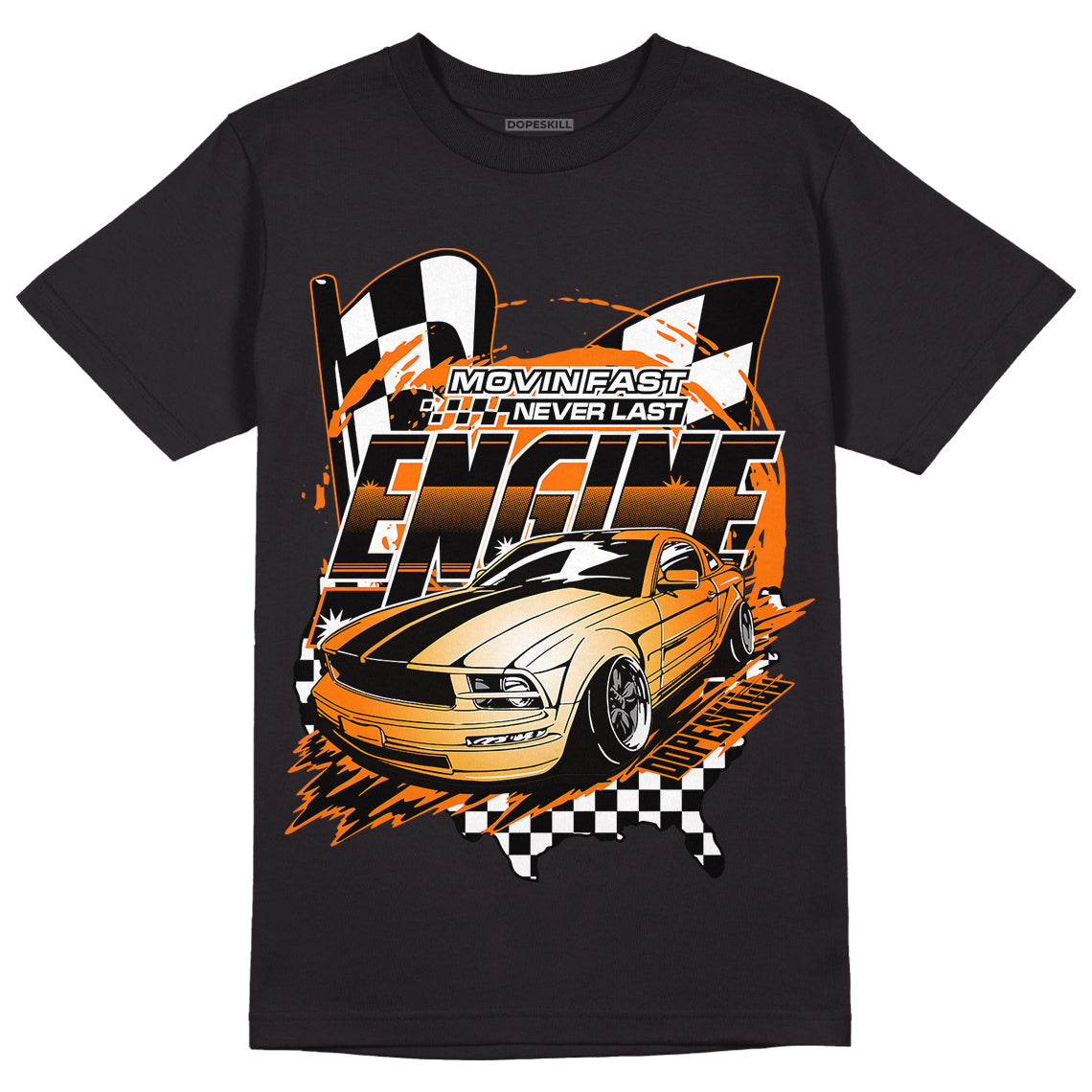 Dunk Low Magma Orange DopeSkill T-Shirt ENGINE Tshirt Graphic