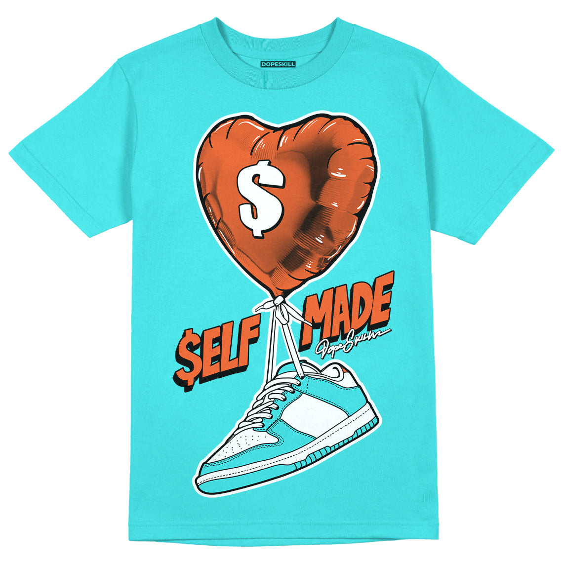 Dunk Dolphins DopeSkill Tahiti Blue T-shirt Self Made Graphic