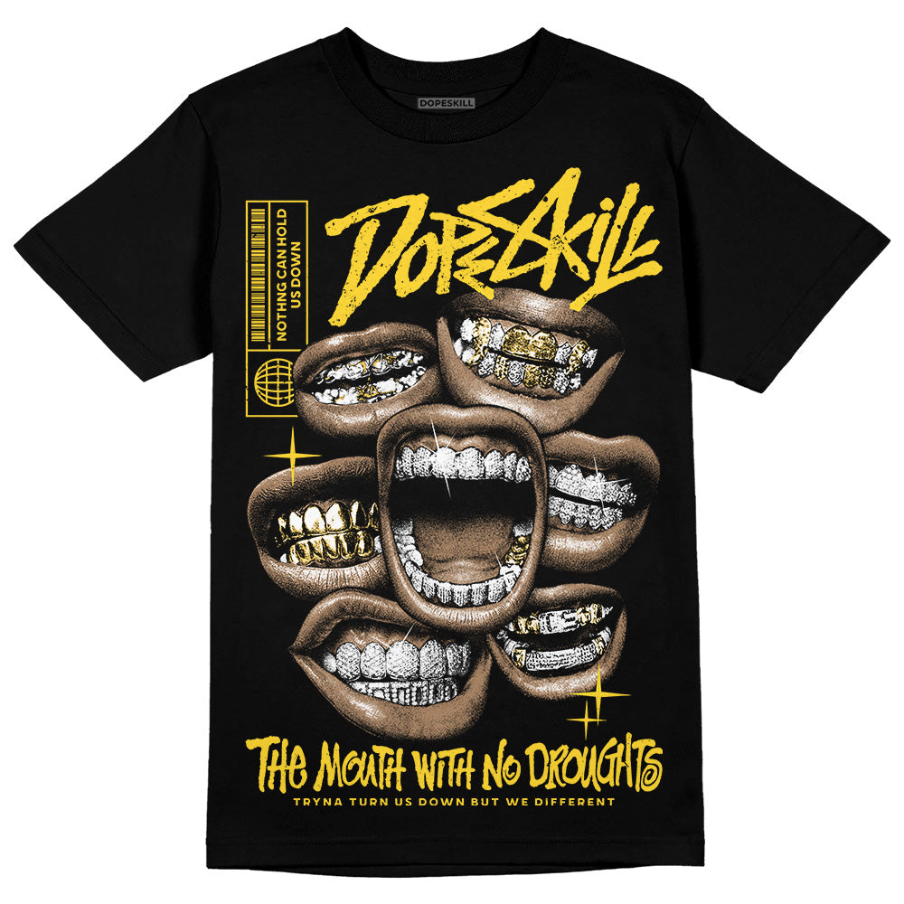 Black Tour Yellow AJ 4 Thunder DopeSkill Unisex T-Shirt The Mouth With No Droughts Graphic