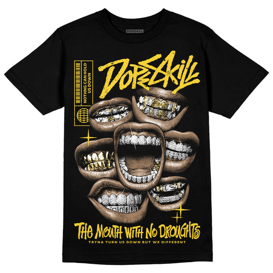 Black Tour Yellow AJ 4 Thunder DopeSkill Unisex T-Shirt The Mouth With No Droughts Graphic