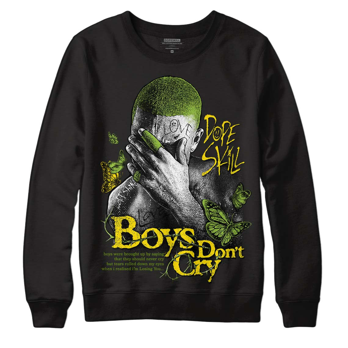 Dunk Low 'Chlorophyll' DopeSkill Sweatshirt Boys Don't Cry Graphic