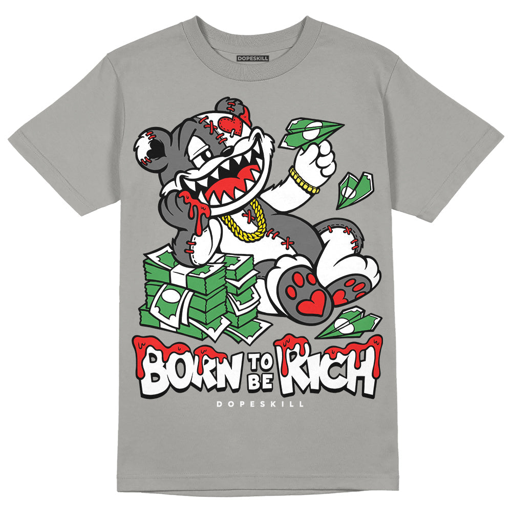 Grey Collection DopeSkill Grey T-shirt Born To Be Rich Graphic