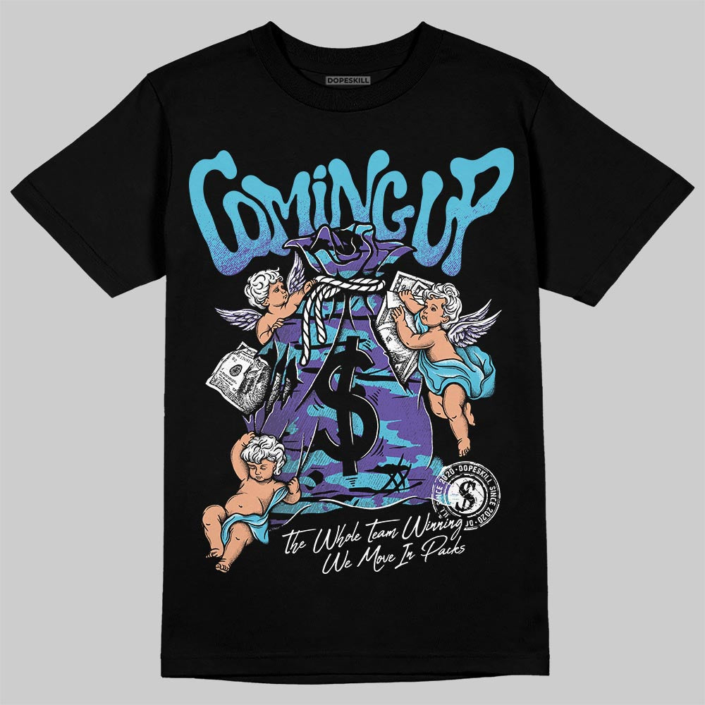 Aqua 8s DopeSkill T-Shirt Money Bag Coming Up Graphic