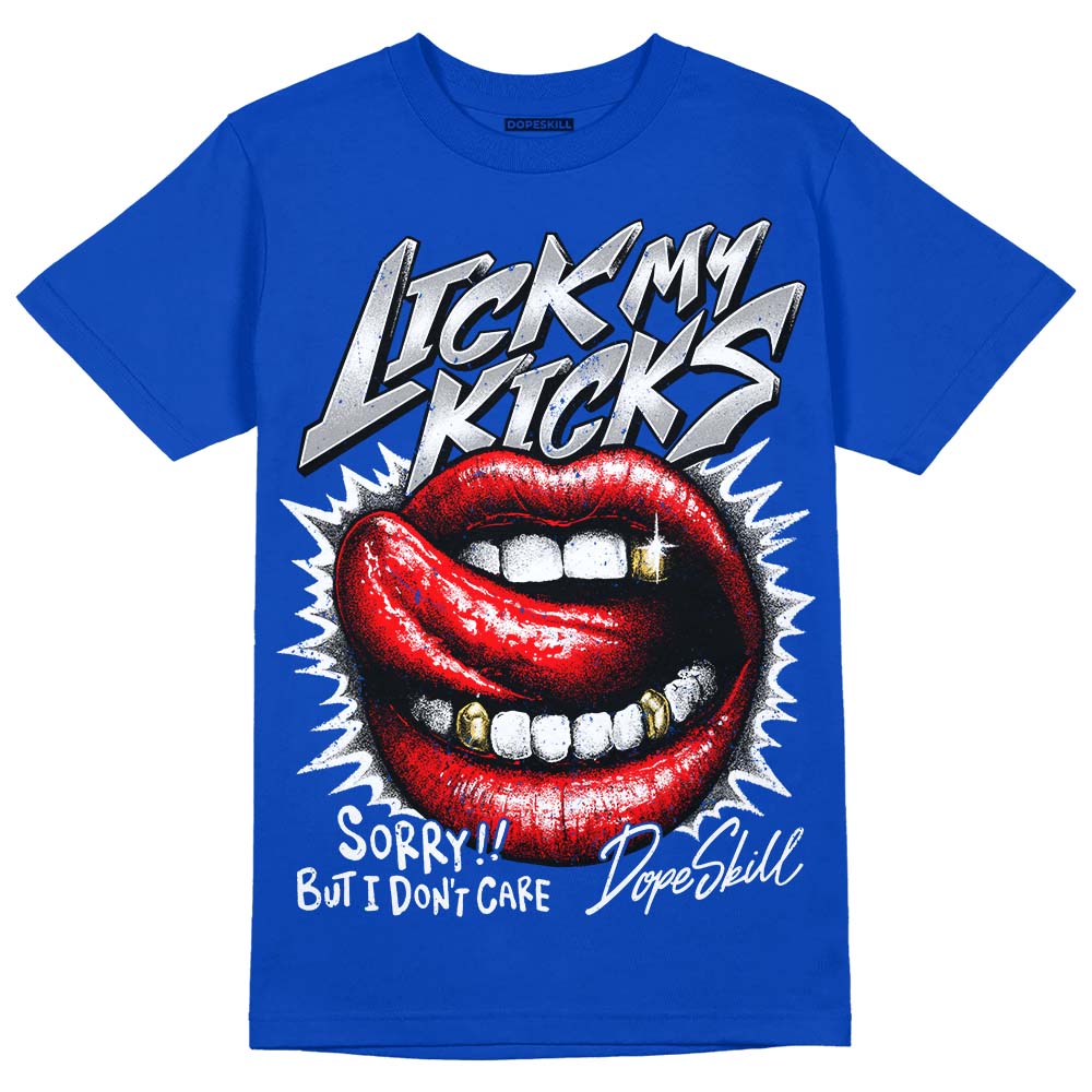 Royal Blue Collection DopeSkill Royal Blue T-shirt Lick My Kicks Graphic
