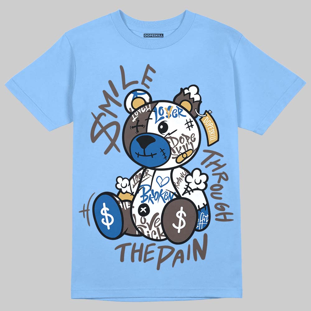 Handball Spezial Light Blue DopeSkill T-Shirt Smile Through The Pain Graphic