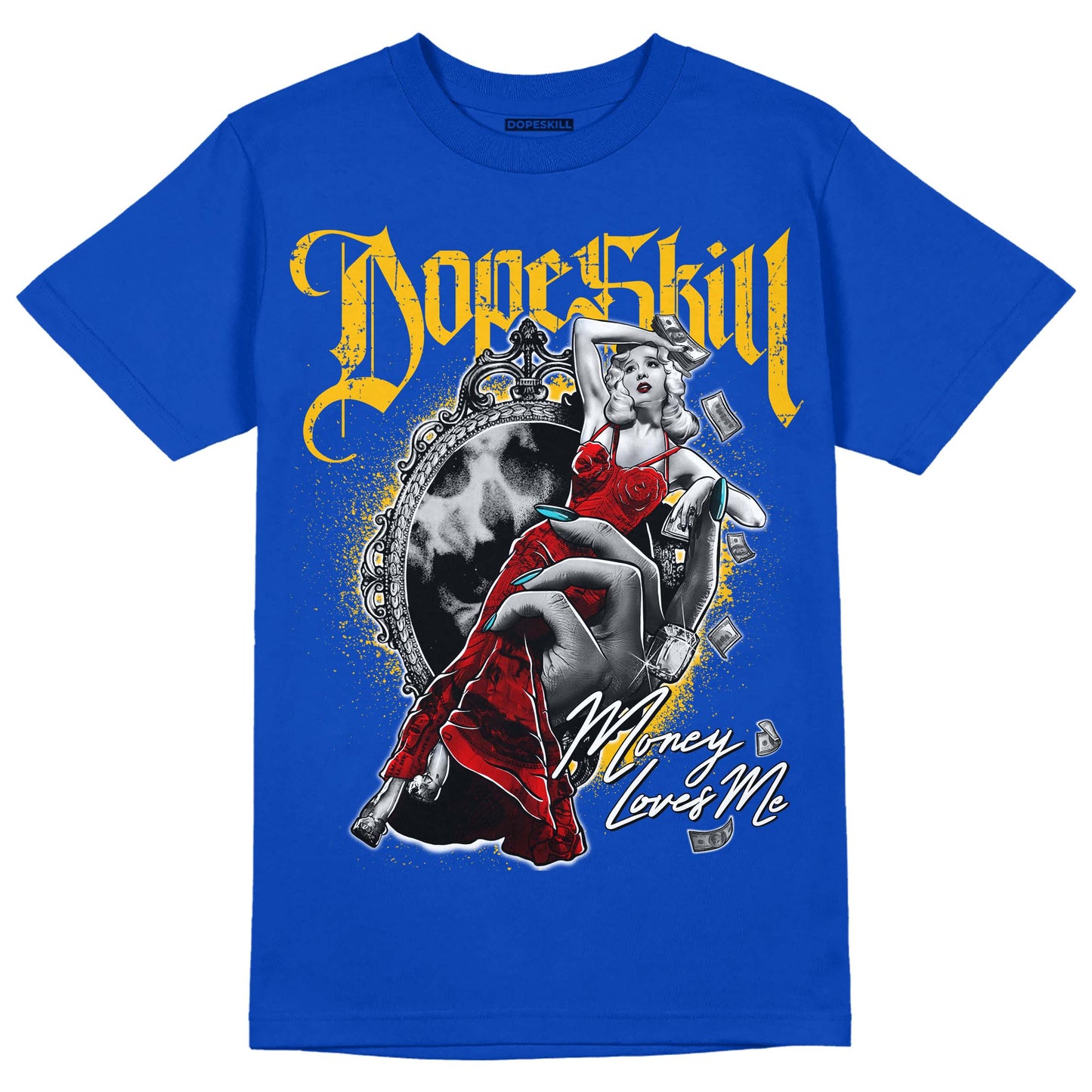 Royal Blue Collection DopeSkill Royal Blue T-shirt Money Loves Me Graphic