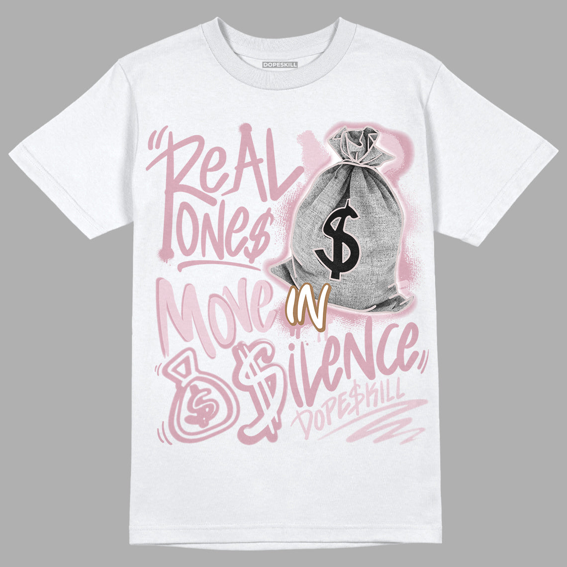 Dunk Low Teddy Bear Pink DopeSkill T-Shirt Real Ones Move In Silence Graphic