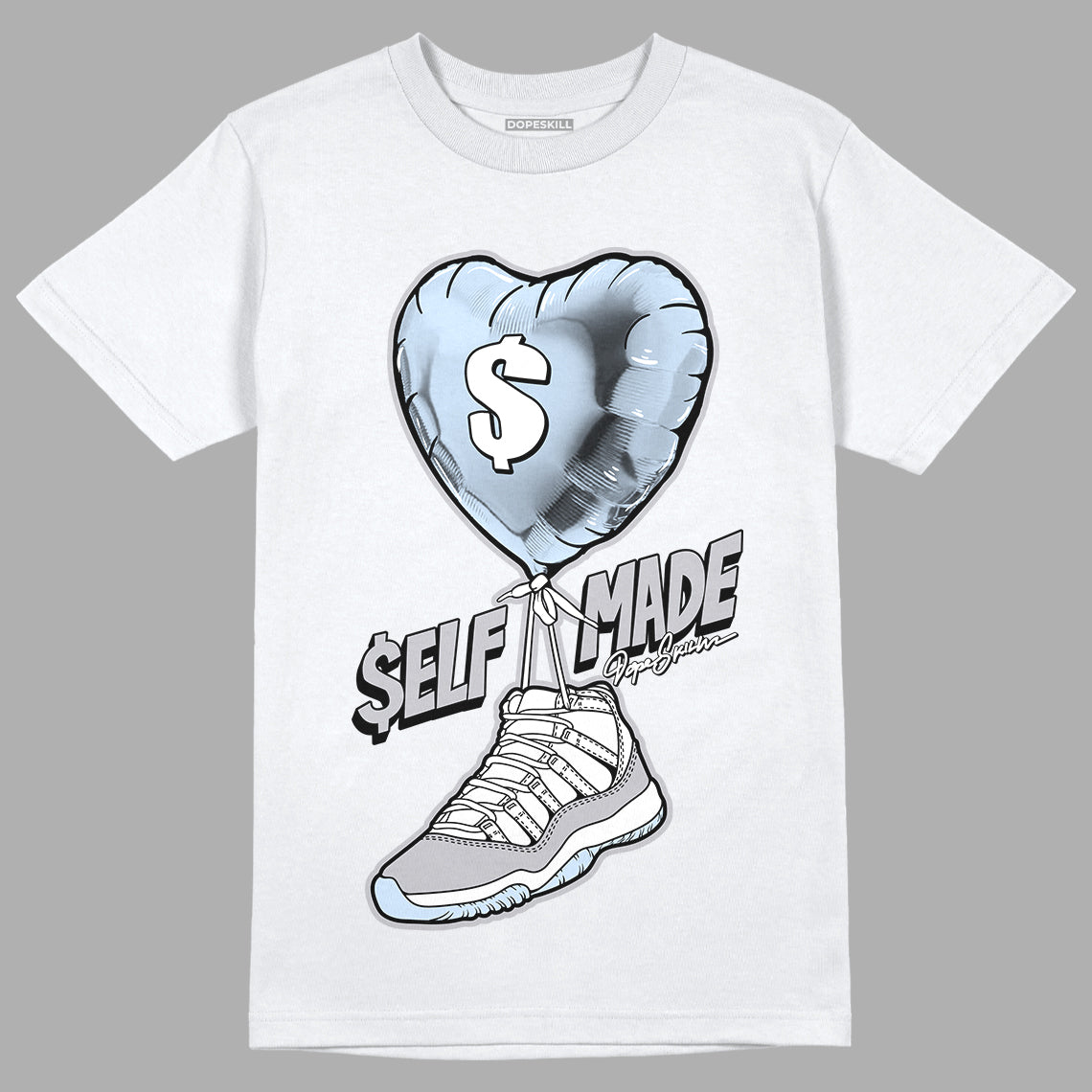 Cement Grey 11s DopeSkill T-Shirt Self Made Graphic