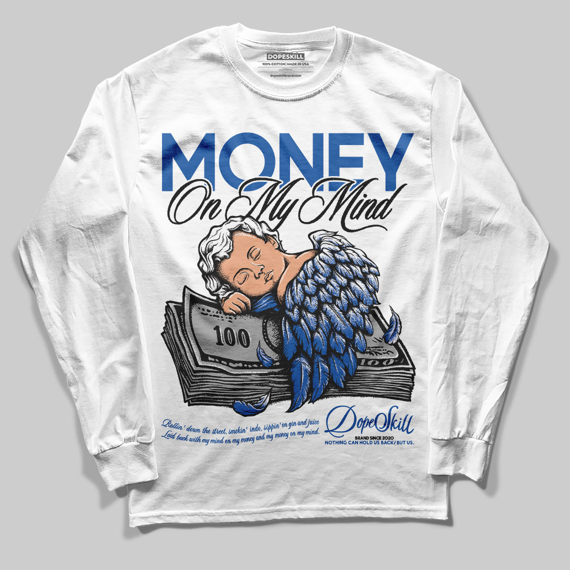 Blueberry 12s DopeSkill Long Sleeve T-shirt MOMM Graphic