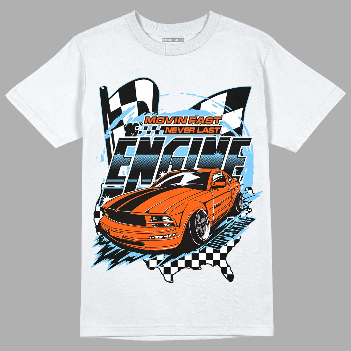 Dunk Low Futura University Blue DopeSkill T-Shirt ENGINE Tshirt Graphic