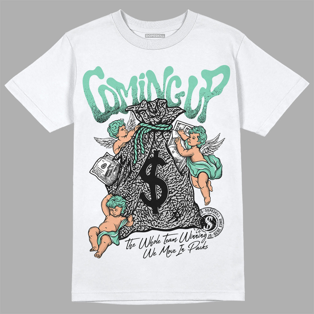 Green Glow 3s DopeSkill T-Shirt Money Bag Coming Up Graphic