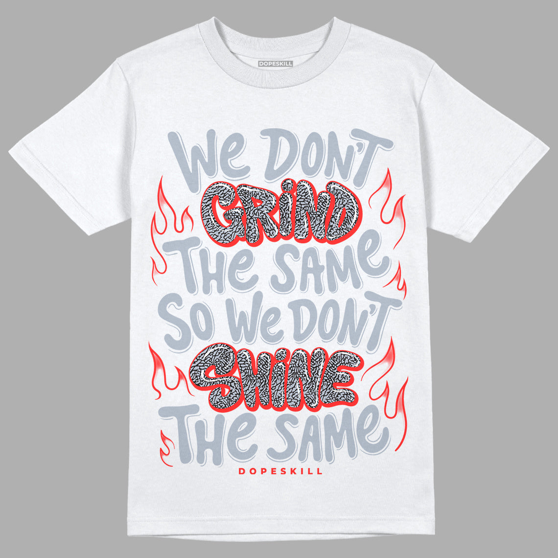 White Cement Reimagined 3s DopeSkill T-Shirt Grind Shine Graphic