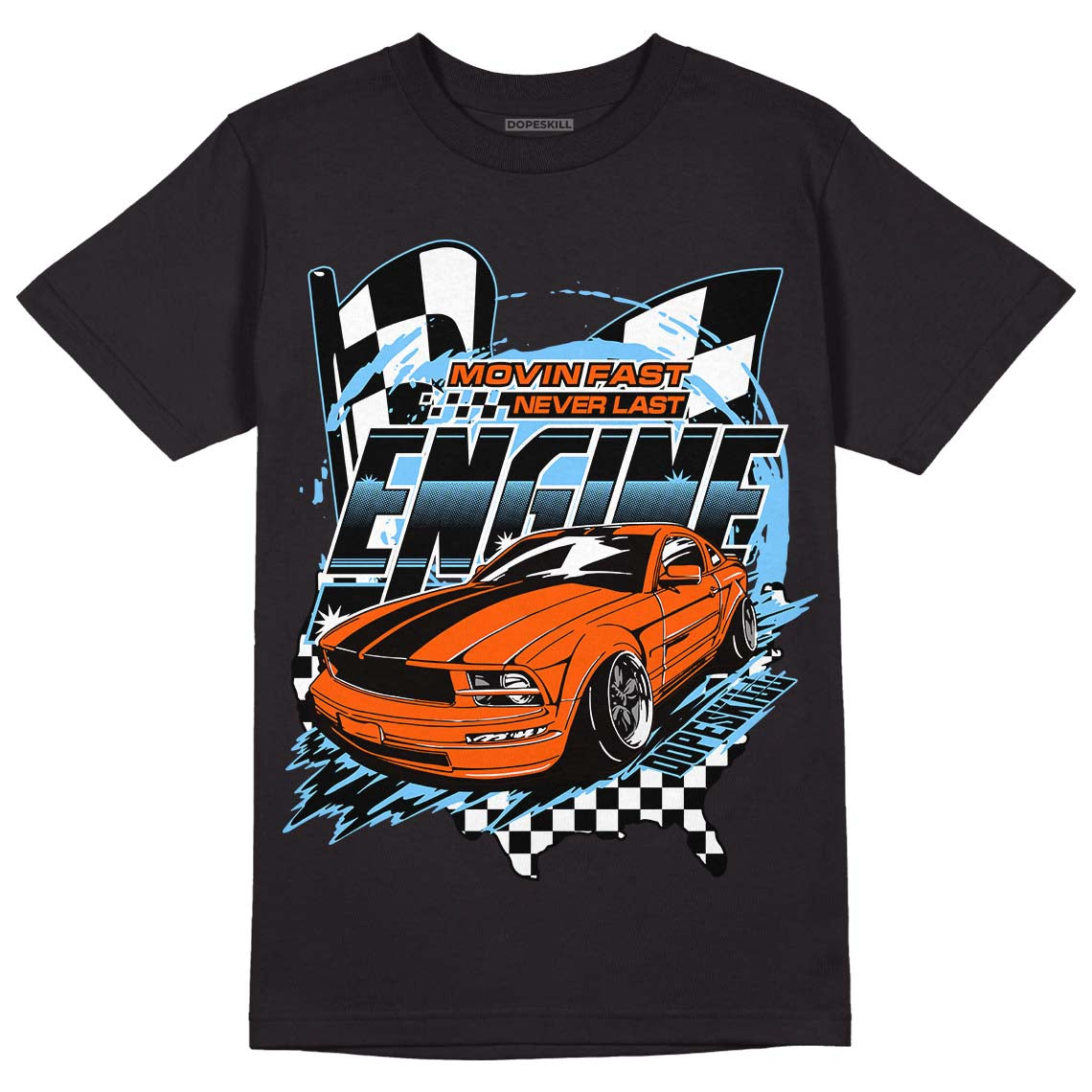 Dunk Low Futura University Blue DopeSkill T-Shirt ENGINE Tshirt Graphic