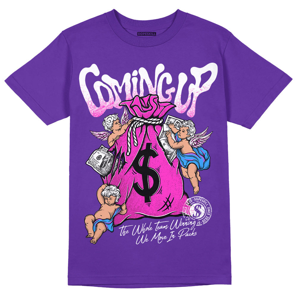 Dunk Purple Championship Court White DopeSkill Purple T-shirt Money Bag Coming Up Graphic