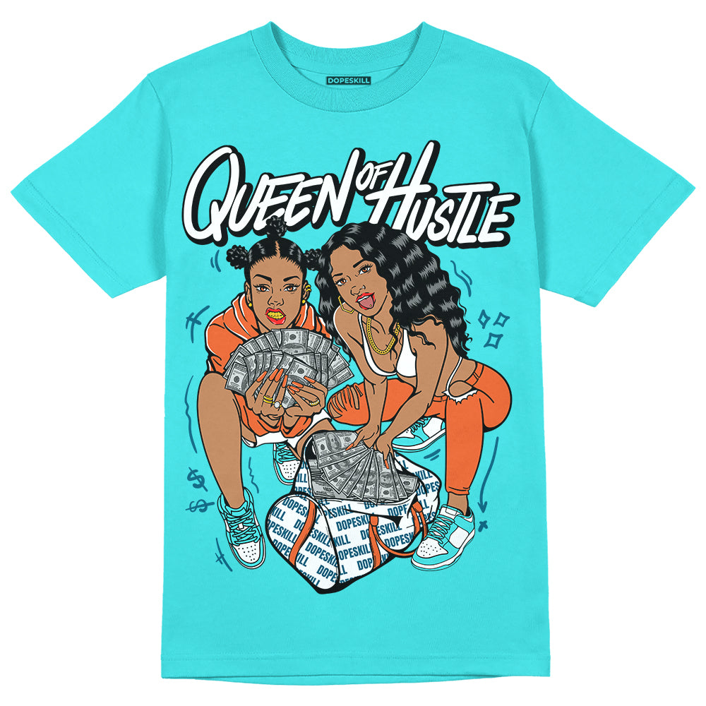 Dunk Dolphins DopeSkill Tahiti Blue T-shirt Queen Of Hustle Graphic
