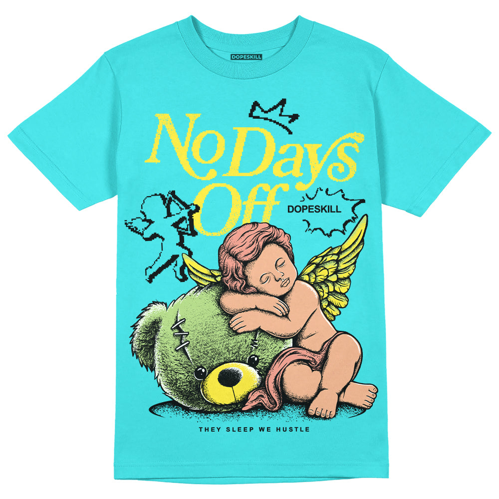 Cyan Burst 9060 DopeSkill Virtual Blue T-Shirt New No Days Off Graphic
