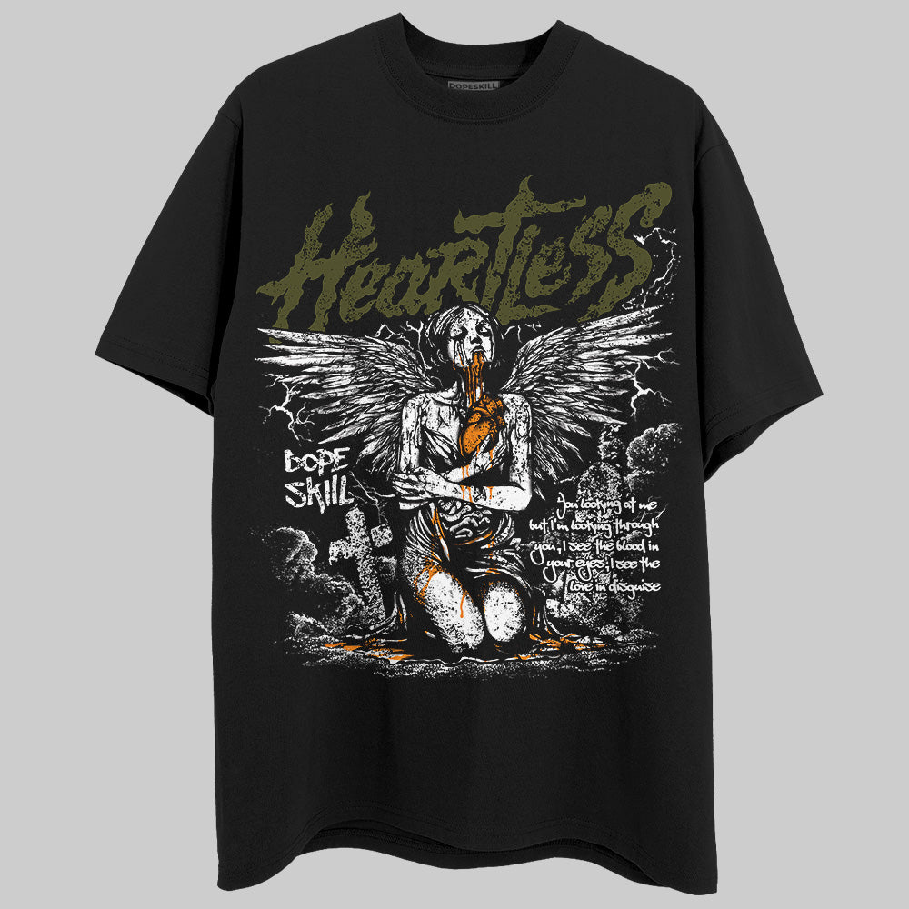 Olive 5s DopeSkill T-Shirt Heartless Graphic