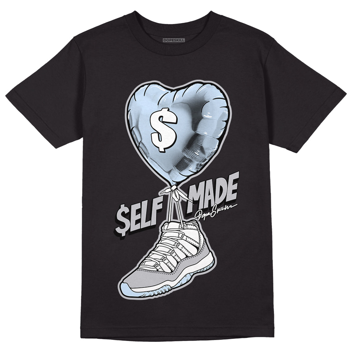 Cement Grey 11s DopeSkill T-Shirt Self Made Graphic