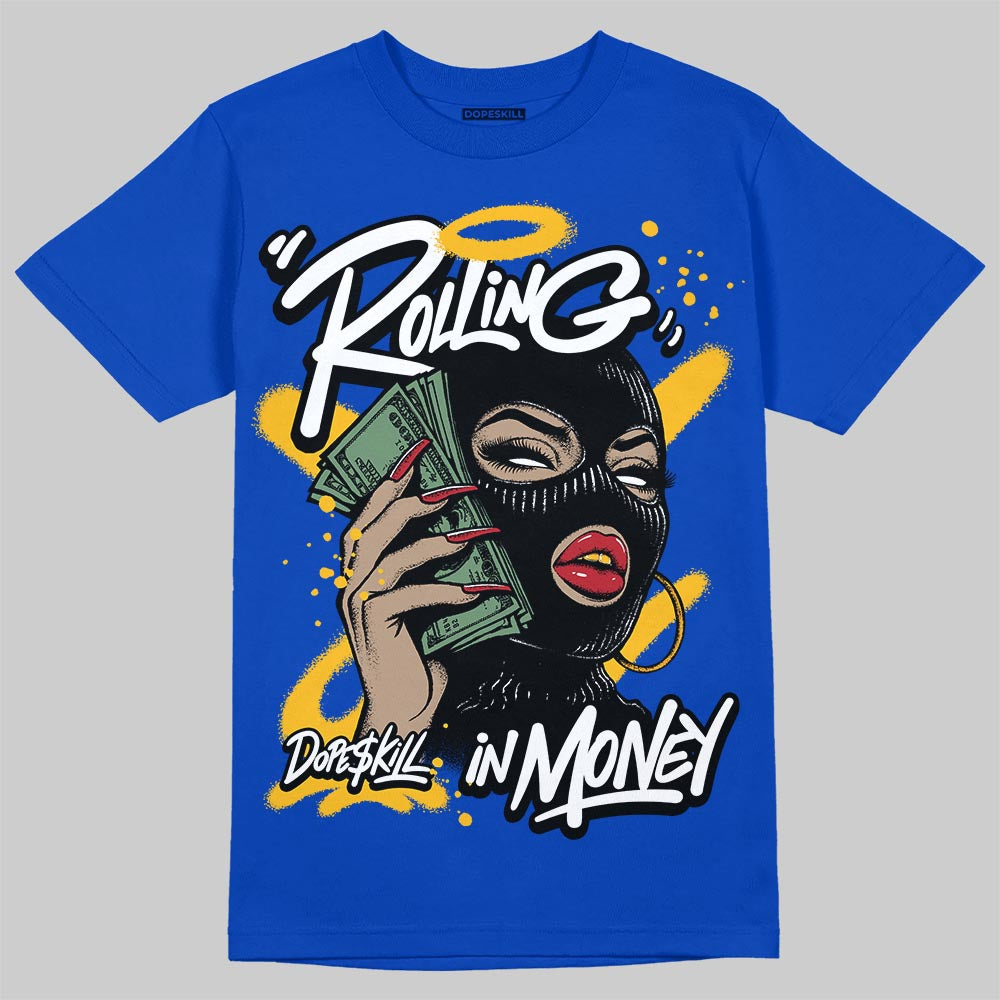 Royal Blue Collection DopeSkill T-Shirt Rolling in Money Graphic