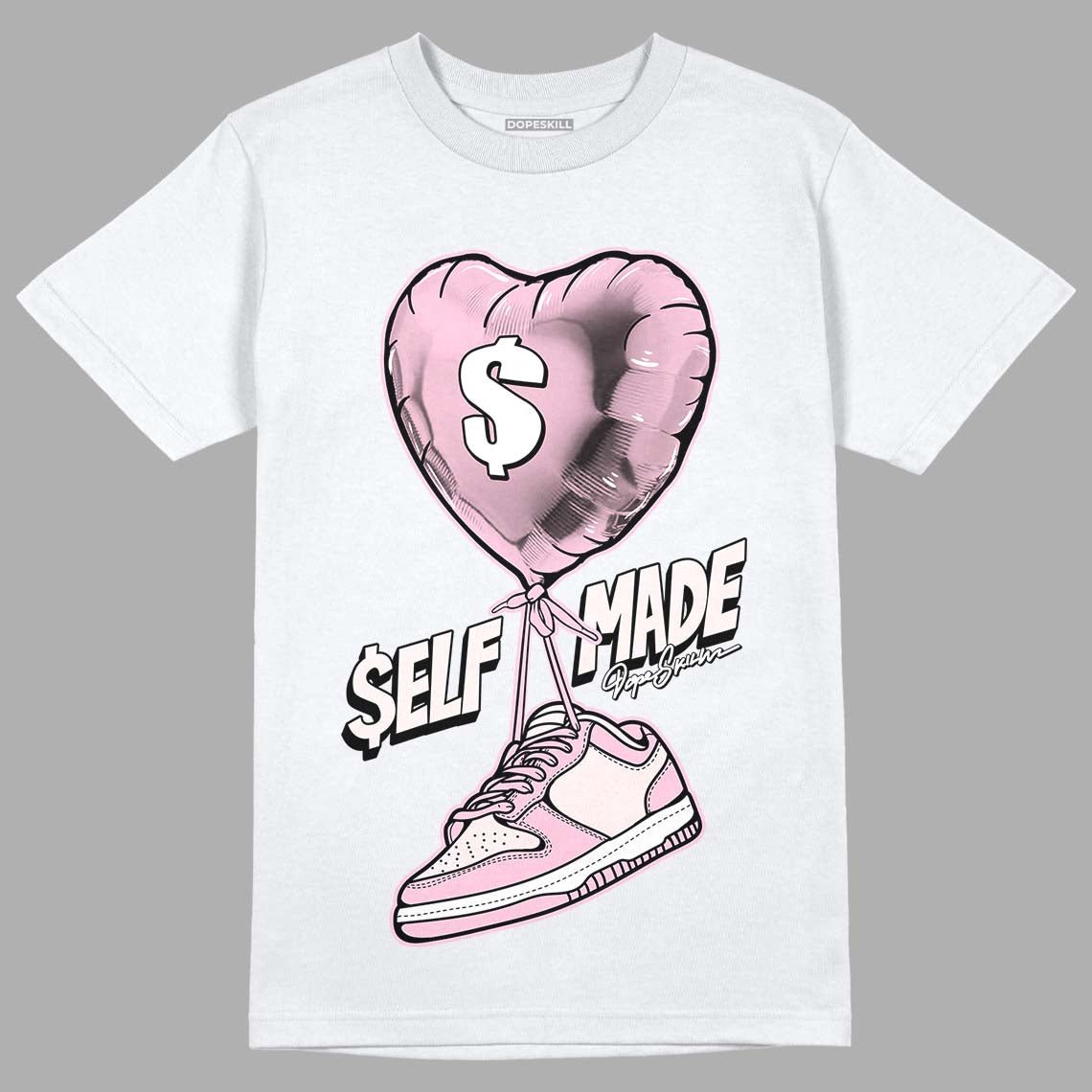 Dunk Low Pink Foam DopeSkill T-Shirt Self Made Graphic