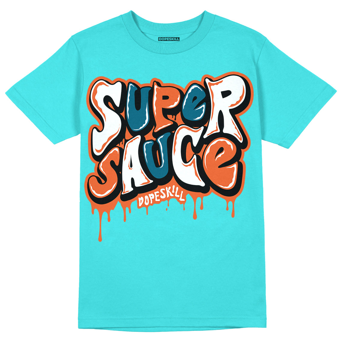 Dunk Dolphins DopeSkill Tahiti Blue T-shirt Super Sauce Graphic