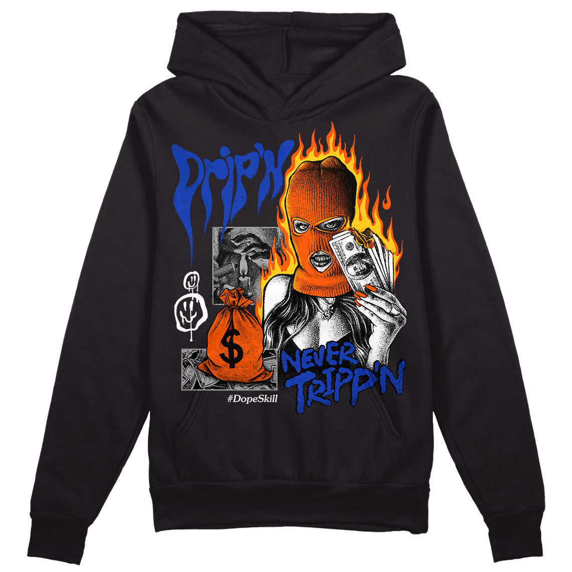 Dunk Futura Orange Blaze DopeSkill Hoodie Sweatshirt Drip'n Never Tripp'n Graphic