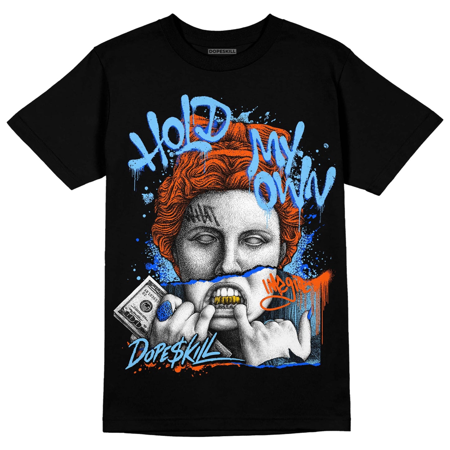 Dunk Low Futura University Blue DopeSkill T-Shirt Hold My Own Graphic