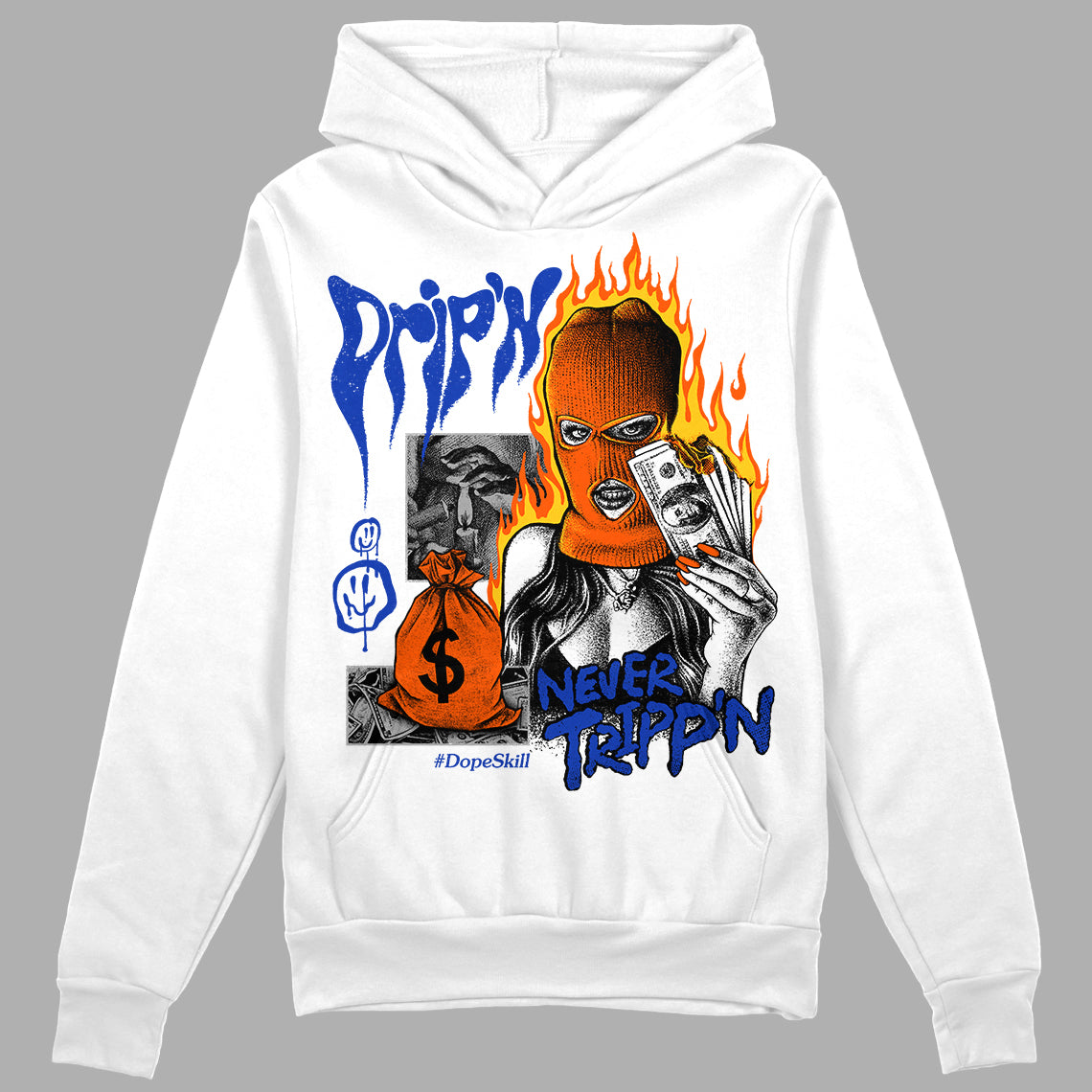 Dunk Futura Orange Blaze DopeSkill Hoodie Sweatshirt Drip'n Never Tripp'n Graphic