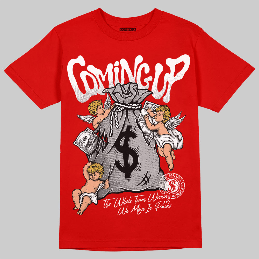Bred Velvet 11s DopeSkill Red T-shirt Money Bag Coming Up Graphic
