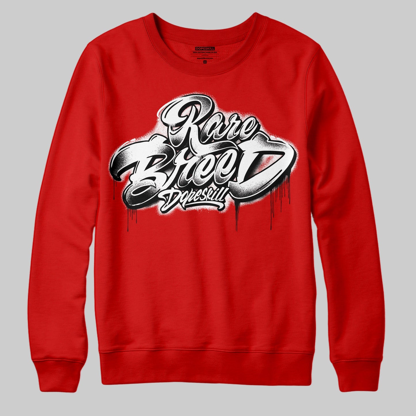 Bred Velvet 11s DopeSkill Red Sweatshirt Rare Breed Type Graphic
