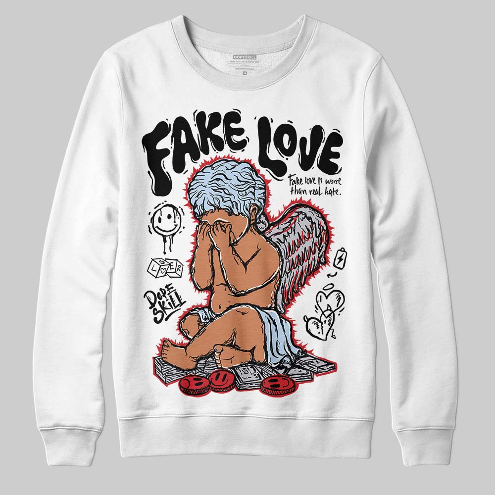 Black Metallic Reimagined 5s DopeSkill Sweatshirt False Love Graphic