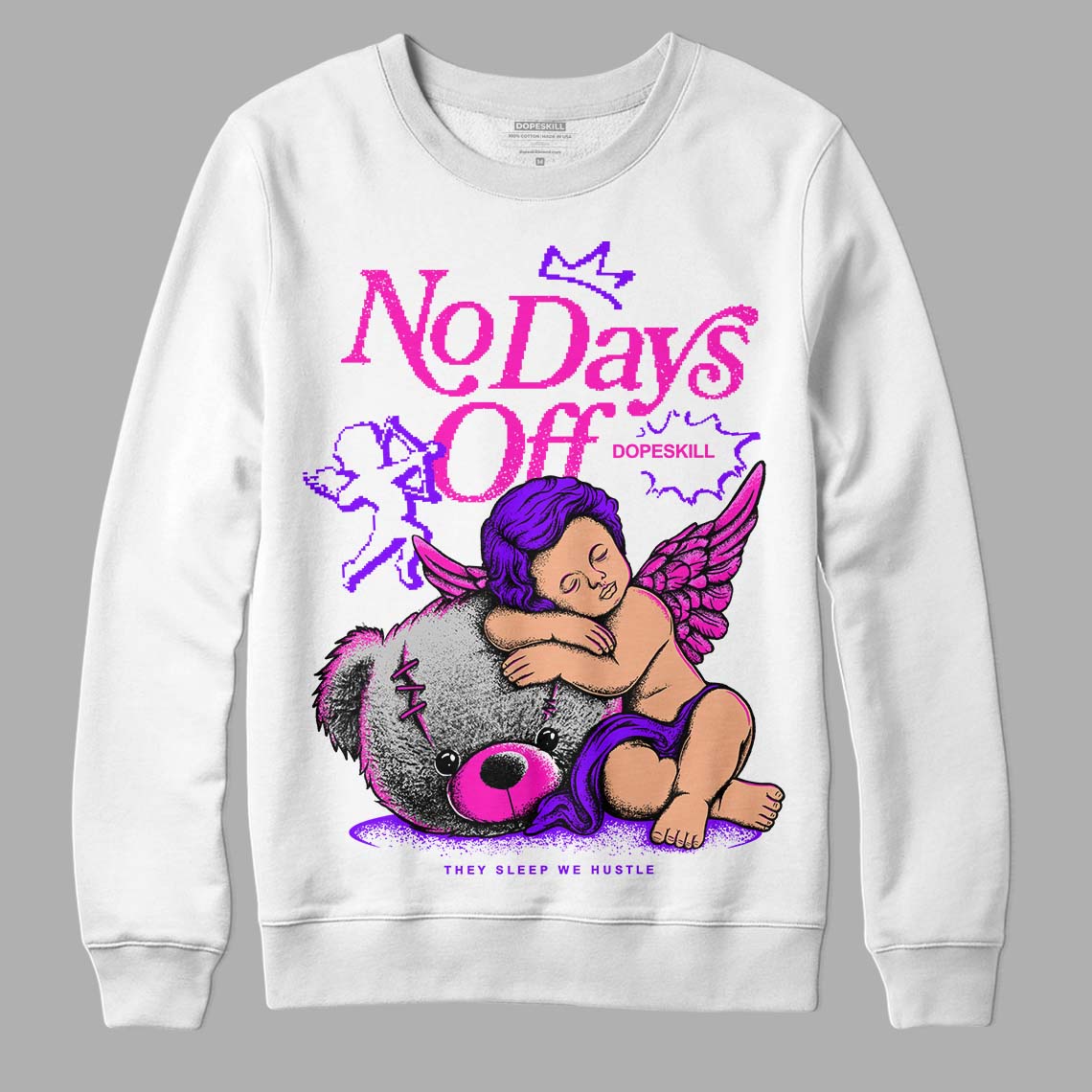 Dunk Low Active Fuchsia DopeSkill Sweatshirt New No Days Off Graphic