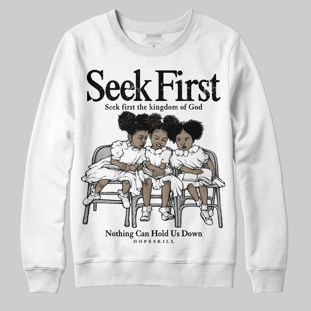 Black and White Collection DopeSkill Sweatshirt New Seek First Graphic