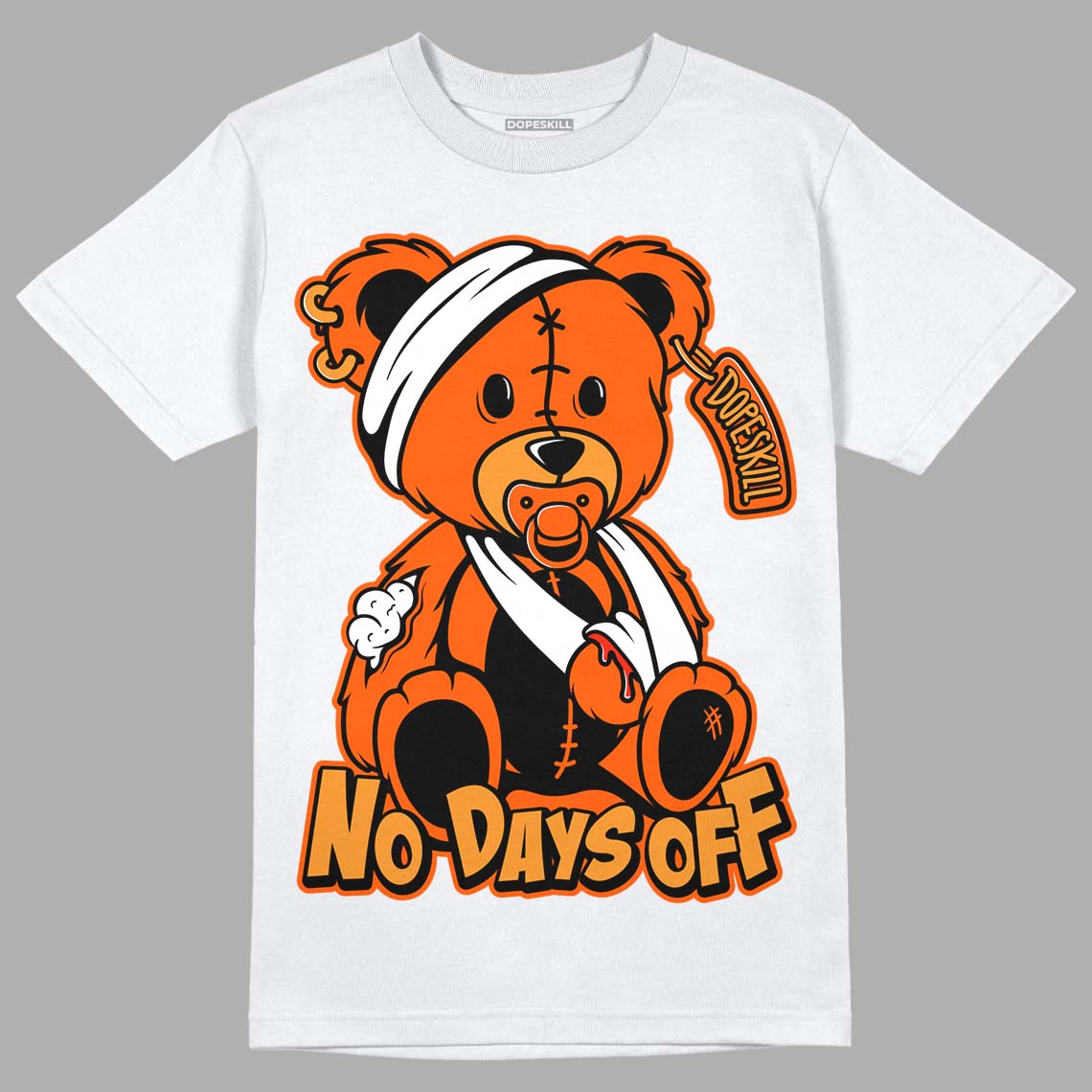 Brilliant Orange 12s DopeSkill T-Shirt Hurt Bear Graphic