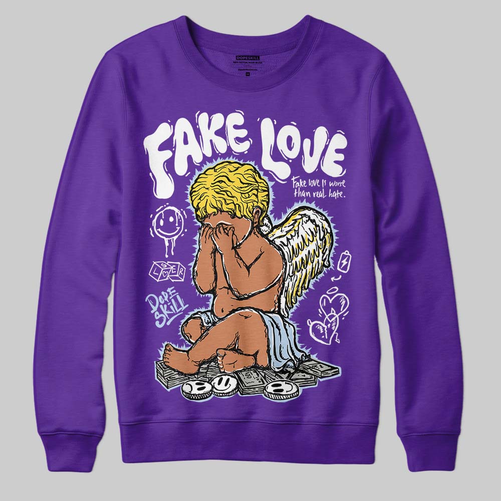 Grape 5s DopeSkill Sweatshirt False Love Graphic