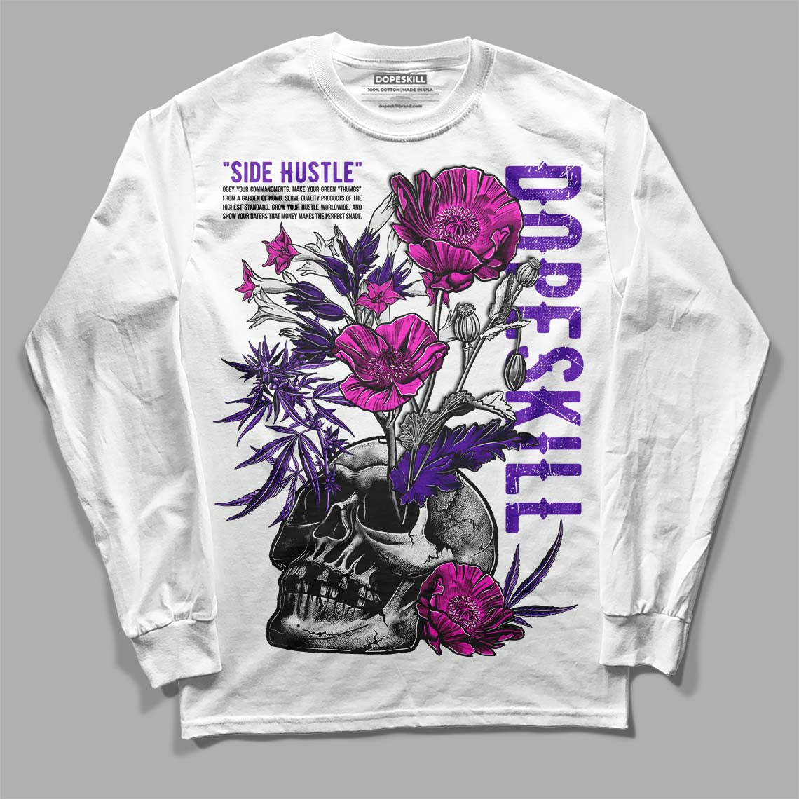 Court Purple 13s DopeSkill Long Sleeve T-Shirt Side Hustle Graphic