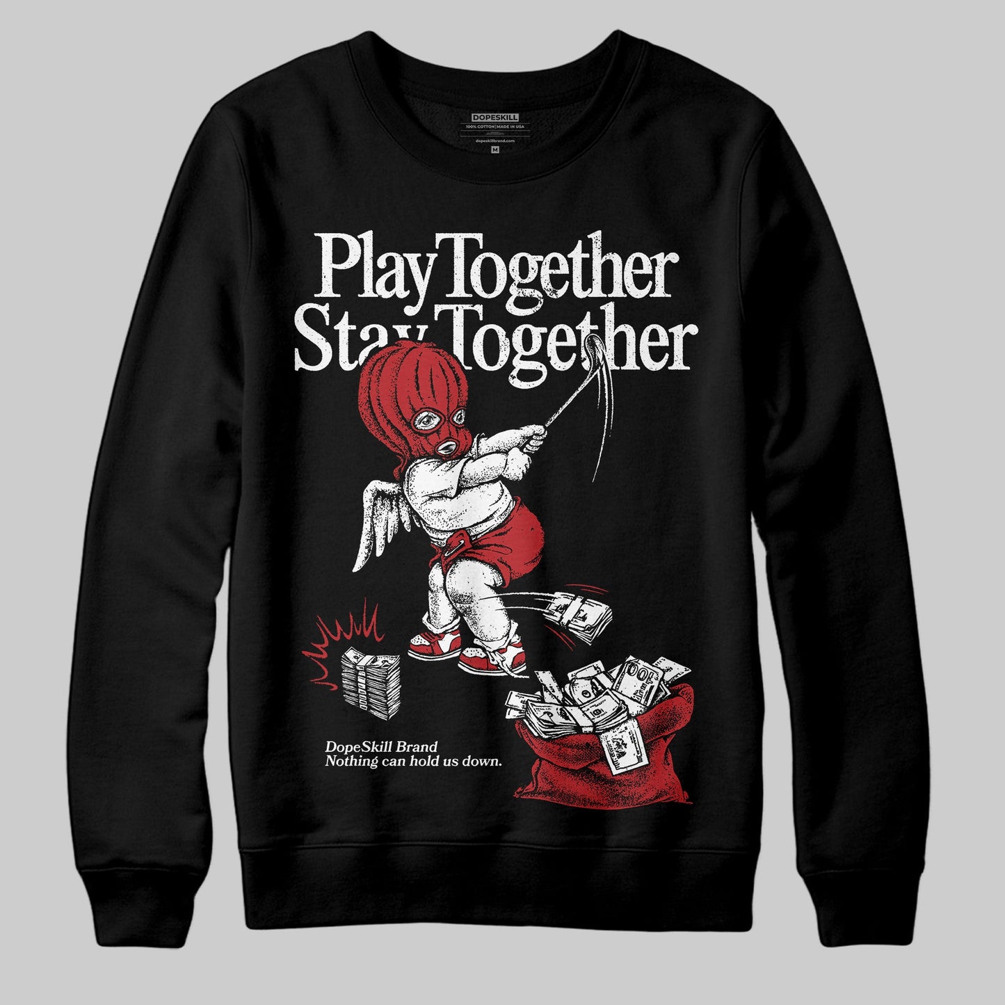 Flu Game 12s DopeSkill Sweatshirt Play together, Stay together Graphic