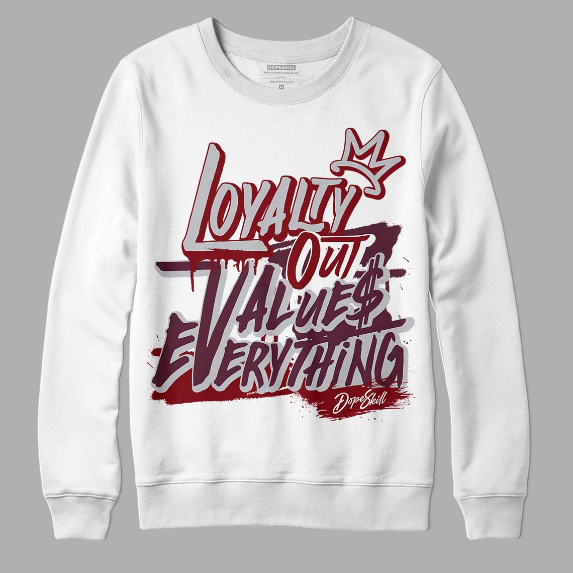 Burgundy 5s DopeSkill Sweatshirt LOVE Graphic