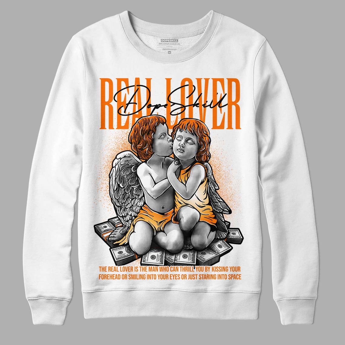 Dunk Low Magma Orange DopeSkill Sweatshirt Real Lover Graphic